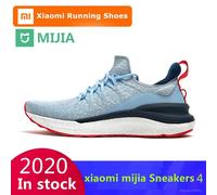 Original Xiaomi Mijia Sneakers 4 Men's Outdoor Sports Uni-moulding 4D Fishbone Lock System Knitting Upper Men Running Shoes 4-blue 39