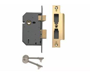 Original Yale 5 Lever Mortice Sashlock 64mm(2.5") Polished Brass (P-M550-PB-65)