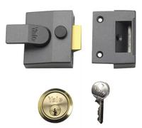 Original Yale Locks - Deadlocking Nightlatch 40mm, DMG Finish (P-85-DMG-PB-40)