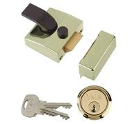 Original Yale Locks - Deadlocking Nightlatch 40mm, Polished Brass P-85-BLX-PB-40