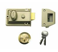 Yale Locks P77 Traditional Nightlatch ENB/PB Cylinder 60 mm Backset Visi Pack