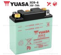 Original Yuasa Battery B39-6 6V - 7Ah Triumph 12V 500 600