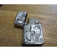 Original Zippo Emblem Lighter R.I.P. Skull Flame Sturm Lighter RIP