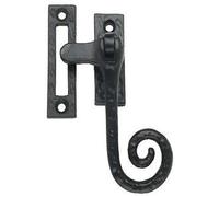 OriginalForgery Rustic Monkey/Rat Tail Window Latch in Black Cast Iron (AB253)