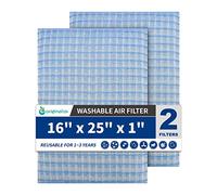 Originallife Washable Reusable HVAC | AC | Air Conditioner | Furnace Air Filter Replacement 16x25x1 MERV 8, 2-pack