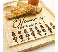 ORIGINALMONKEY EGG CUP AND SOLDIERS BOARD, BIRTHDAY GIFT, CHILD'S BREAKFAST GIFT, PERSONALISED GIFT OMG116