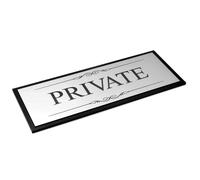 OriginDesigned Private Door Sign, Adhesive Black 19.5cm x 7.6cm)