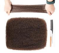 Originea 1 Pack Afro Kinkys Bulk 16 Inch 100% Human Hair for Dreadlocks and Twist Braiding Human Hair Soft Afro Kinky Curly Hair Bulk for Dreads (#4 Medium Brown)