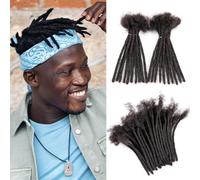 Originea 100% Human Hair Dreadlocks Extensions 4 inch Afro Kinky Black 60 Strands 0.4cm Fashion Crochet Braiding Hair For Women/Men (4 Inch, 60 Locs)