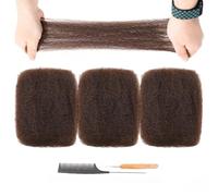 Originea 3 Packs Afro Kinkys Bulk 16 Inch 100% Human Hair for Dreadlocks and Twist Braiding Human Hair Soft Afro Kinky Curly Hair Bulk for Dreads (#4 Medium Brown)