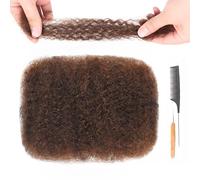 Originea Afro Kinky Curly Human Hair Bulk for Dreadlocks and Twist Braiding 100% Human Hair 1 Pack 10 Inch Soft Afro Kinky Bulk Human Hair Extensions (#4 Medium Brown)