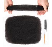 Originea Afro Kinky Curly Human Hair Bulk for Dreadlocks and Twist Braiding 100% Human Hair 1 Pack 20 Inch Soft Afro Kinky Bulk Human Hair Extensions