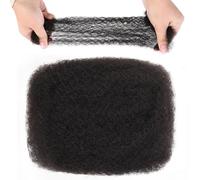 Originea Afro Kinkys Bulk Human Hair for Dreadlocks and Twist Braiding 1 Pack 100% Human Hair Soft Afro Kinky Curly Hair Bulk for Dreads Natural Black Color (8 Inch)
