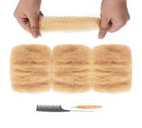 Originea Afro Kinkys Bulk Human Hair for Dreadlocks and Twist Braiding 100% Human Hair 3 Packs 10 Inch Soft Afro Kinky Curly Hair Bulk for Dreads Honey Blonde Color