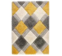 Origin '3D GEO Shaggy' Rug in Yellow | Size: 60 cm x 110 cm Origin Yellow 60 cm x 110 cm