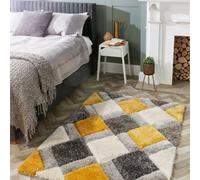 Origins 3D GEO Shaggy Ochre 60x110 Yellow