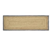 Origin 'Jute Border' Rug in Grey | Size: 67 cm x 200 cm Origin Grey 67 cm x 200 cm