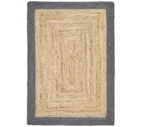 Origin 'Jute Border' Rug in Grey | Size: 80 cm x 150 cm Origin Grey 80 cm x 150 cm