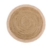 Origins Jute Border Natural White - 150X150 Circle