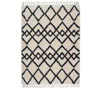 Origins Morocco Rug Ivory and Charcoal 80 x 150cm, Cream