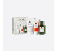 Origins Tiny Trio Mini Skincare Set | Cleanser 30mL, Serum 15mL & Moisturizer 30mL,Travel Size 3 Piece Kit with Checks & Balances Face Wash,GinZing Brightening Serum,Mega-Mushroom Fortifying Emulsion