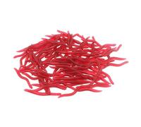 OriGlam 100pcs 1.5inch Simulation Earthworm Fake Worm Soft Fishing Lures, Plastic & Artificial Worm Lures