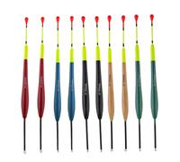 OriGlam 10pcs Fishing Floats and Bobbers, 5 Colors Fishing Floats Fishing Bobber, Fishing Floats Wood Slip Fishing Bobbers Slip Floats Accessories for Catfish Trout Bass