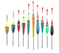 OriGlam 10pcs Fishing Floats Fishing Bobbers, Balsa Wood Bobbers Fishing Floats and Bobbers, Fishing Bobber Slip Bobbers for Trout Bass Catfish Crappie Panfish