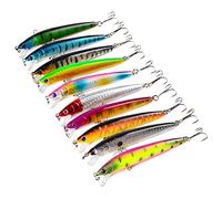 OriGlam 10pcs Minnow Fishing Lures Crankbaits, Fishing Hard Baits Swimbaits, Minnow Lures Topwater Lures Baits