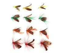 OriGlam 12pcs Butterfly Fly Fishing Lure, Handcrafted for Bass Panfish Trout Salmon