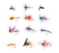 OriGlam 12pcs Fly Fishing Lures Topwater Fishing Lures Bass Popper Lures Fly Fishing Lure Bait for Bass Salmon Trout Panfish Crappie