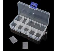 OriGlam 13x6.5CM Small Fishing Tackle Box Organizer, Small Fish Tackle Storage Plastic Box Kit with Adjustable Dividers, Tackle Organizer Boxes for Fishing Lures