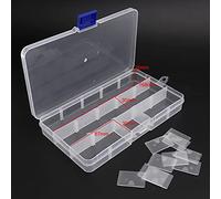 OriGlam 17cm x 8cm Clear Visible Plastic Box, Storage Box Case Container Organizer (17cm x 8cm)