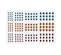 OriGlam 183pcs Fishing Lure Eye 4D Lifelike Realistic Artificial Fake Eyes, Fly Tying Lure Baits Fish Eyes Fishing Lure Eyes for DIY Making Fishing Bait Fly Tying Fishing 3/4/5/6mm