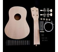 OriGlam 21 Inch DIY Ukulele Kit, Make Your Own DIY Kit, Soprano Hawaii Ukulele, Hawaii Guitar Handwork with Installation Tools for Friends, Family, Amateur