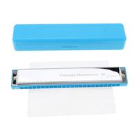 OriGlam 24 Holes Blues Harmonica Key of C, Tremolo Harmonica Mouth Organ Harp Harmoc with Case for Beginners Adults Students