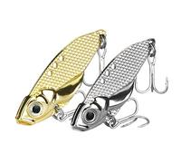 OriGlam 2pcs Metal VIB Hard Fishing Lure Jigs, Bass Crankbait Fishing Spinner Spoons Lure for Bass Walleye Trout Saltwater Freshwater
