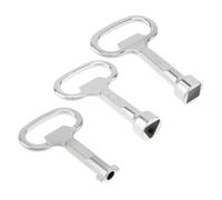 OriGlam 3pcs Multi-function Triangular Socket Spanner Key, Square Socket Spanner Key, Key Shape Socket Spanner Key, Electrical Cabinet Gas Water Meter Switch Key for Elevator Lift Door