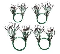 OriGlam 40pcs Fishing Wire Leaders - 30 LBS Test Heavy Duty Stainless Steel Fishing Line with Swivels and Snaps for Lures Rig Hooks