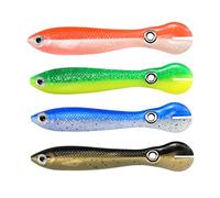 OriGlam 4pcs Soft Bionic Fishing Lure, Loach Soft Fishing Lure, Simulation Loach Soft Bait Bionic Lures, Bionic Loach Bass Fishing Lures