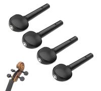 OriGlam 4pcs Violin Tuning Pegs, Ebony Wood Pegs, Violin Fiddle Tuning Peg, String Tunning Replacement Accessories for 3/4 4/4 Violins