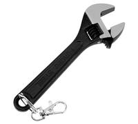 OriGlam 6 Inch Mini Wrench Keychain, Stainless Steel Wrench Key Chain, Adjustable Keyring Wrench Spanner Keychain, Novelty Key Ring Tools for Men Women (Black)