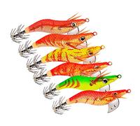 OriGlam 6pcs Fishing Lures - Squid, Octopus, Shrimp Baits & Jigs