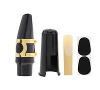 OriGlam Alto Sax Saxophone Mouthpiece Kit, 5 in 1 Set with Cap Metal Buckle Reed Pads, Saxophone Mouthpiece Kit for Alto Saxophone Saxophone Parts