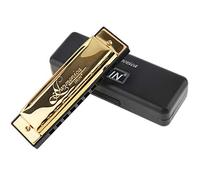 OriGlam Blues Harmonica Key of C, 10 Hole 20 Tones Diatonic Harmonica C with Case for Beginner, Students, Kids Gift