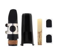 OriGlam Clarinet Mouthpiece Kit With Ligature, Plastic Cap, Bb Reed 2.5 Strength and Cushions for Musical Instruments