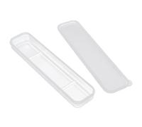 OriGlam Portable Flatware Box Travel Tableware Storage Case, Simple Tableware Storage Box Case for Cutlery Kit (White)