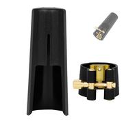 OriGlam Soprano Saxophone PU Leather Ligature Fastener Clip with Plastic Cap for Sax Saxophone (Soprano)