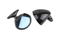 ORIGNL Complete Wing Mirrors 2pcs Universal Classic Door Wing Side View Car Mirrors ABS Plane Mirror Blue Anti-glare Vintage Black Wing Mirror Assembly, zhongyishangmao123
