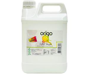 Origo White Vinegar for Cleaning, Pickling, Distilled White Vinegar - 5L Bottle with Fresh Lemon Scent | Ideal for Weed Killer, Household, Cooking & More Uses